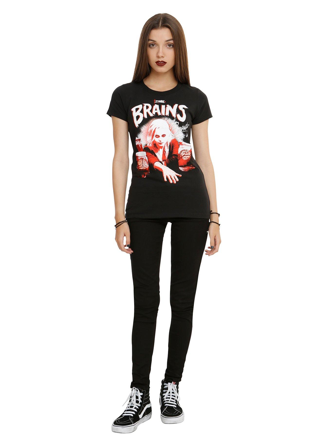 iZombie Brains And Beauty Girls T-Shirt, BLACK, alternate