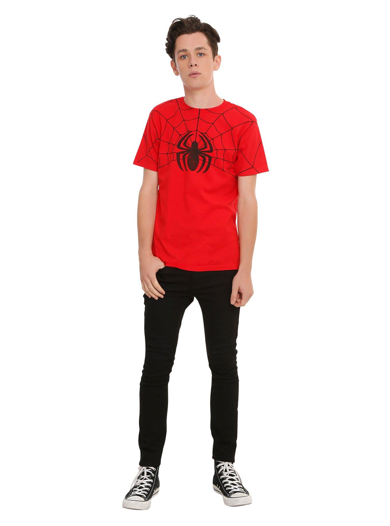 Marvel Spider-Man Classic Logo Web T-Shirt, , alternate