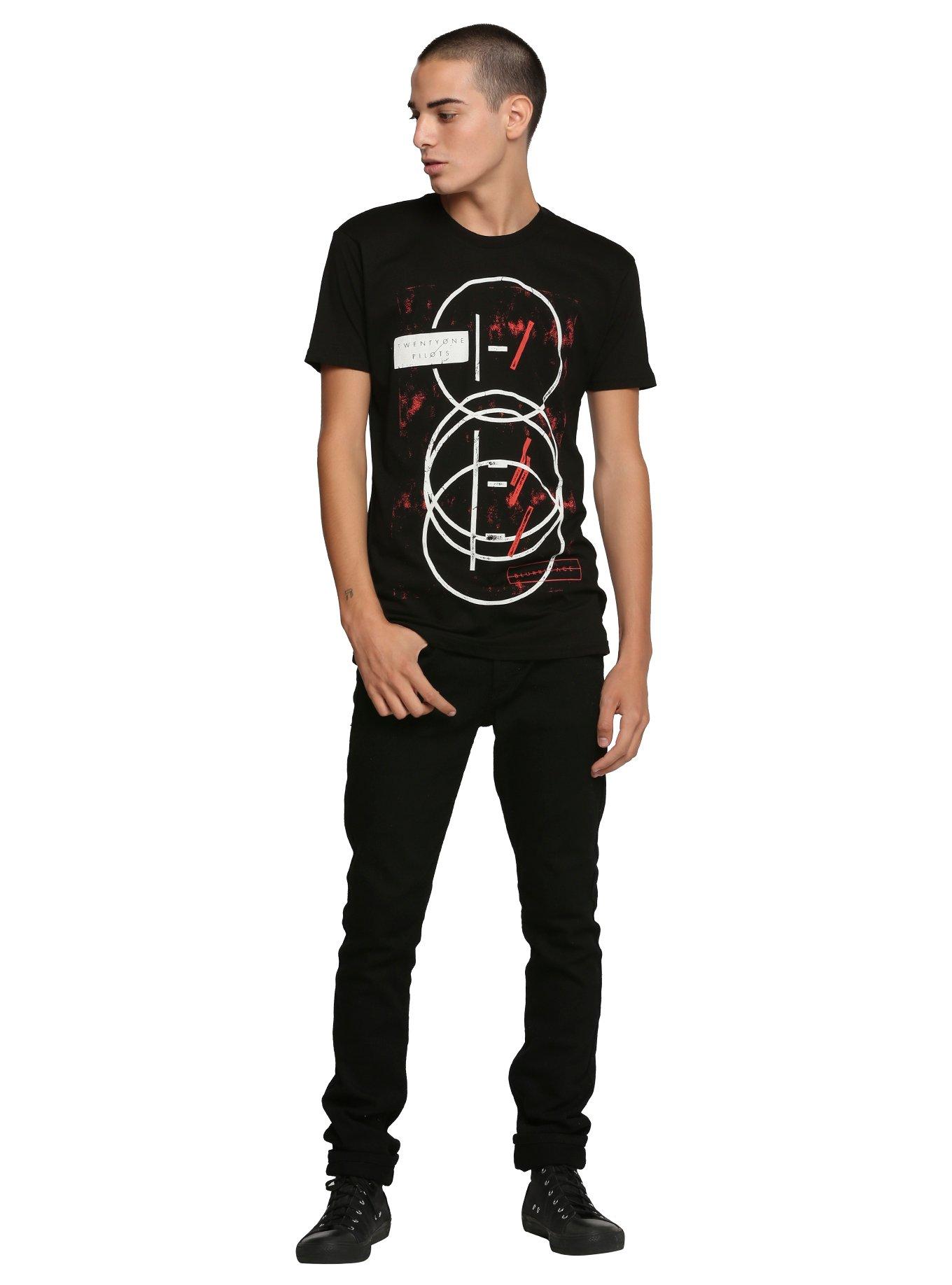 Twenty One Pilots Circles T-Shirt, BLACK, alternate