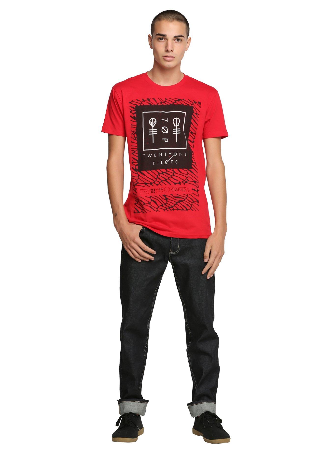 Twenty One Pilots Red Scale T-Shirt, RED, alternate