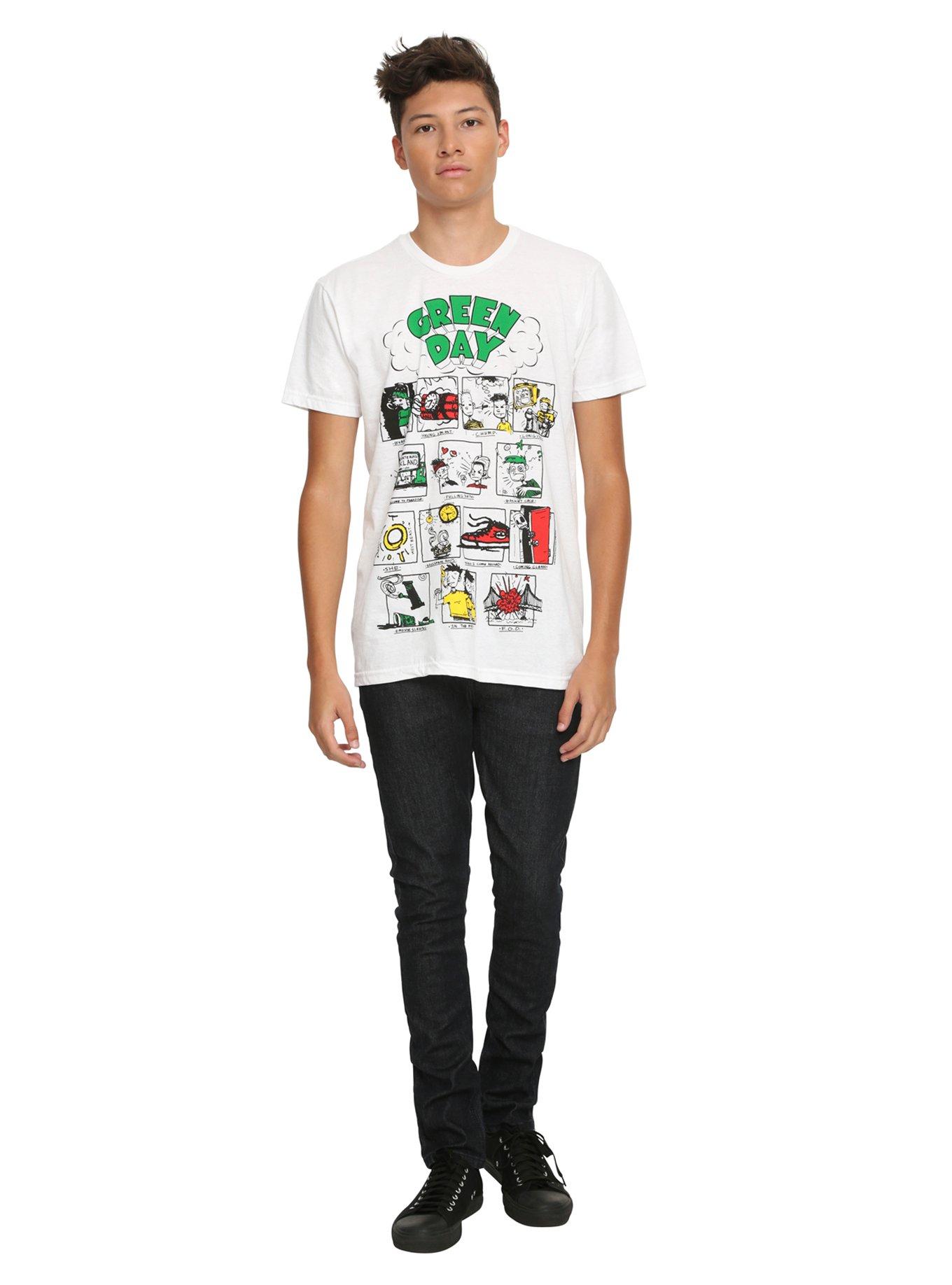 Green Day Dookie Songs T-Shirt, WHITE, alternate