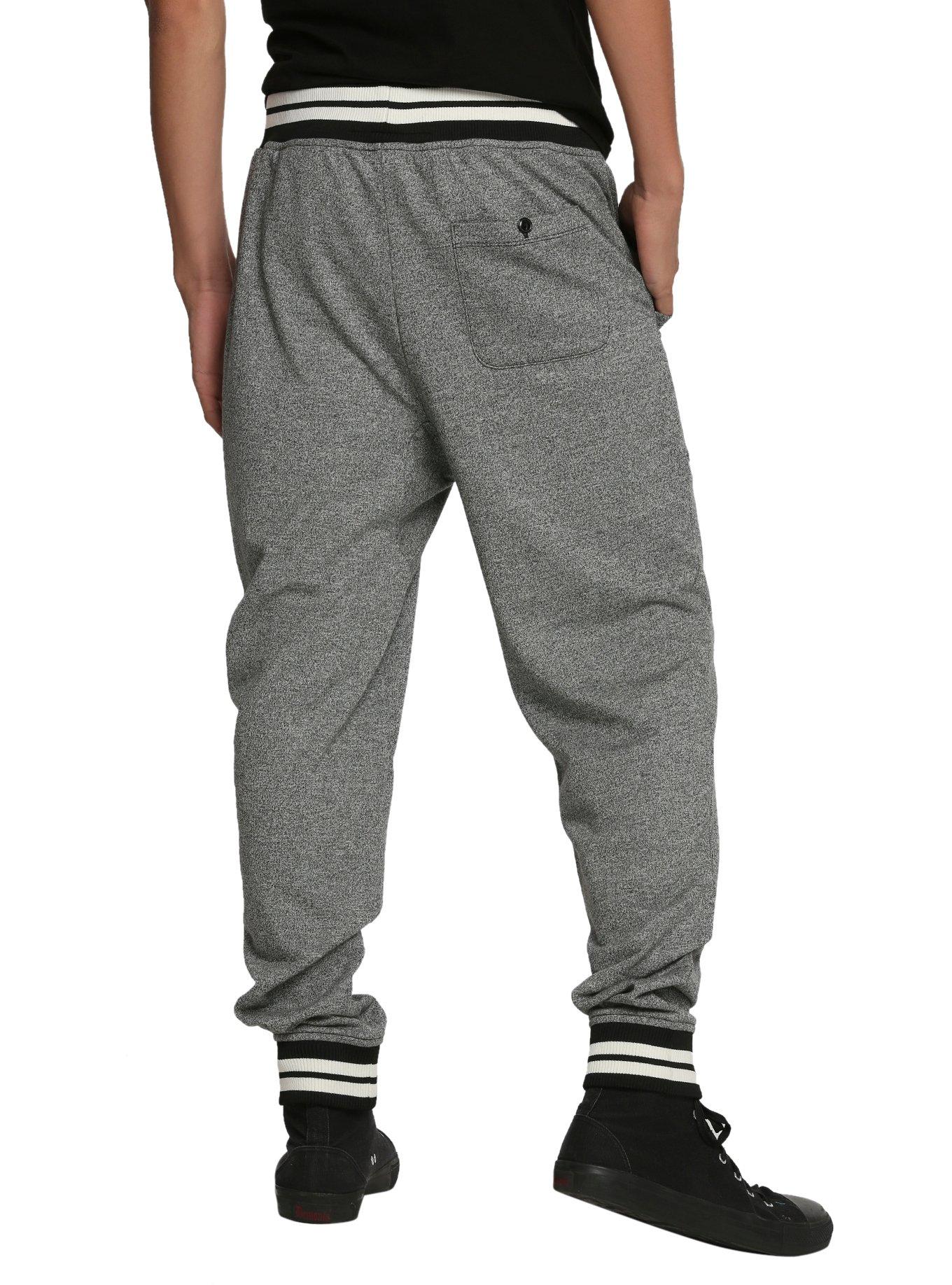Brooklyn Cloth Grey Marled Knit Jogger Pants, HEATHER GREY, alternate