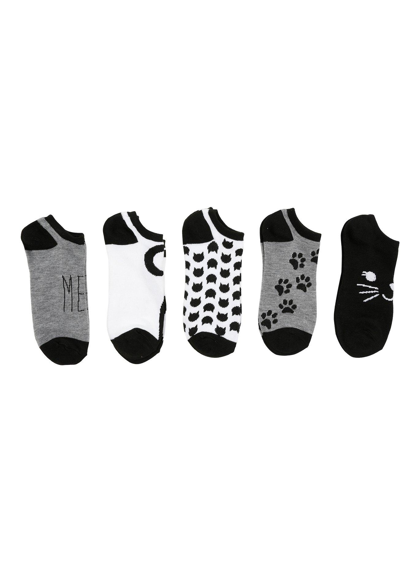 Cats No-Show Socks, , alternate