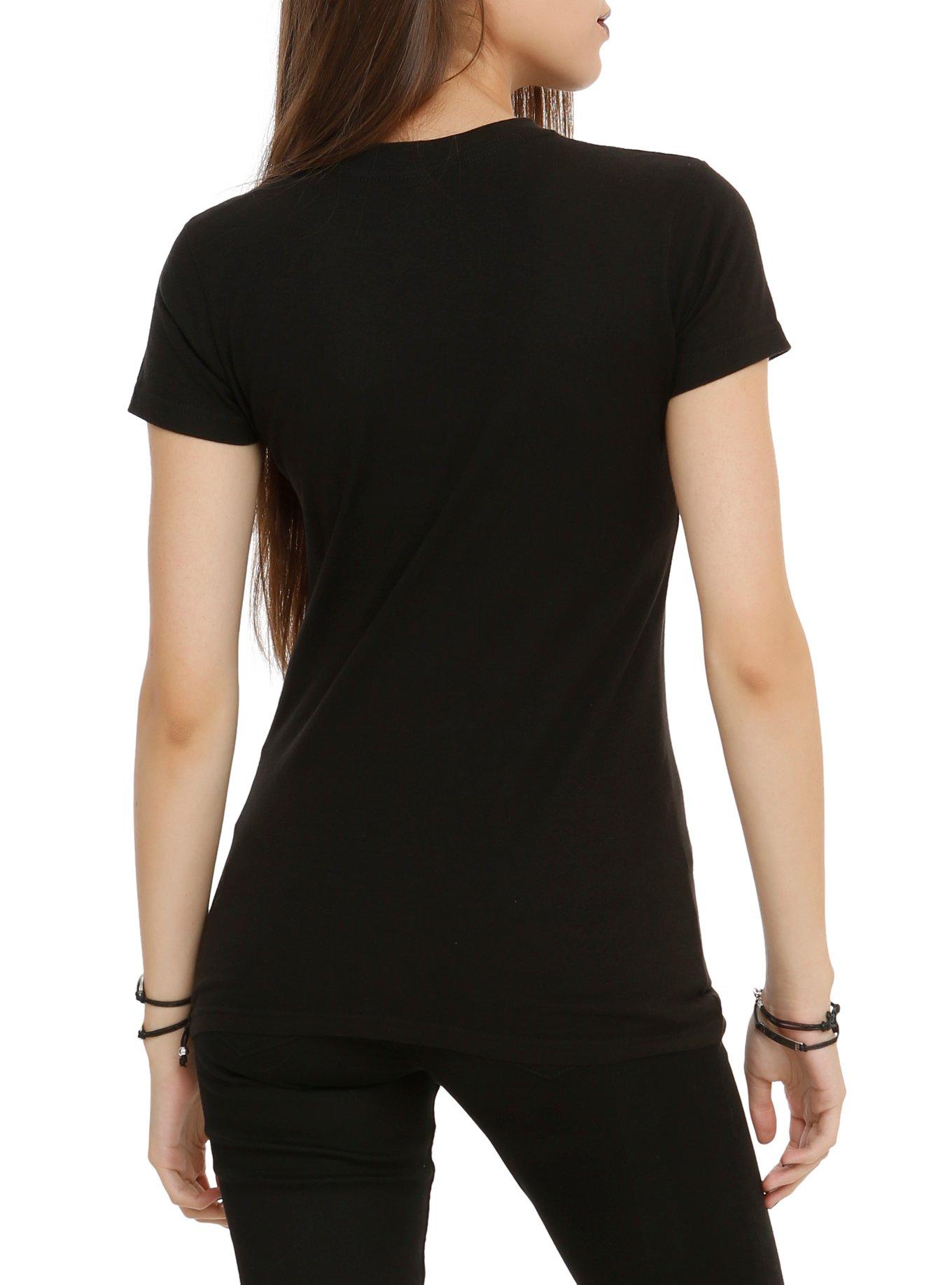 Pierce The Veil Bird Rib Cage Girls T-Shirt, BLACK, alternate