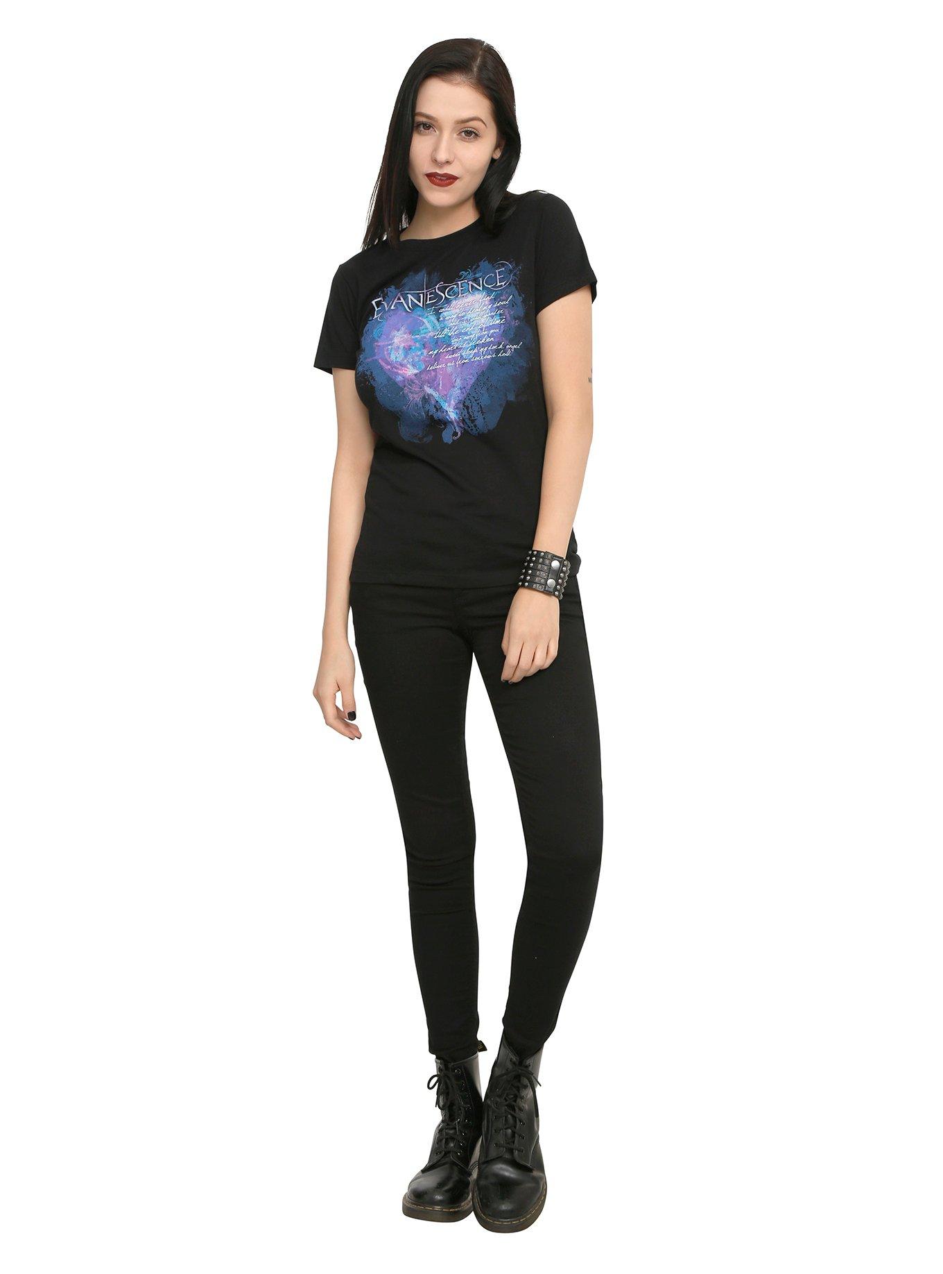 Evanescence Heart Girls T-Shirt, BLACK, alternate