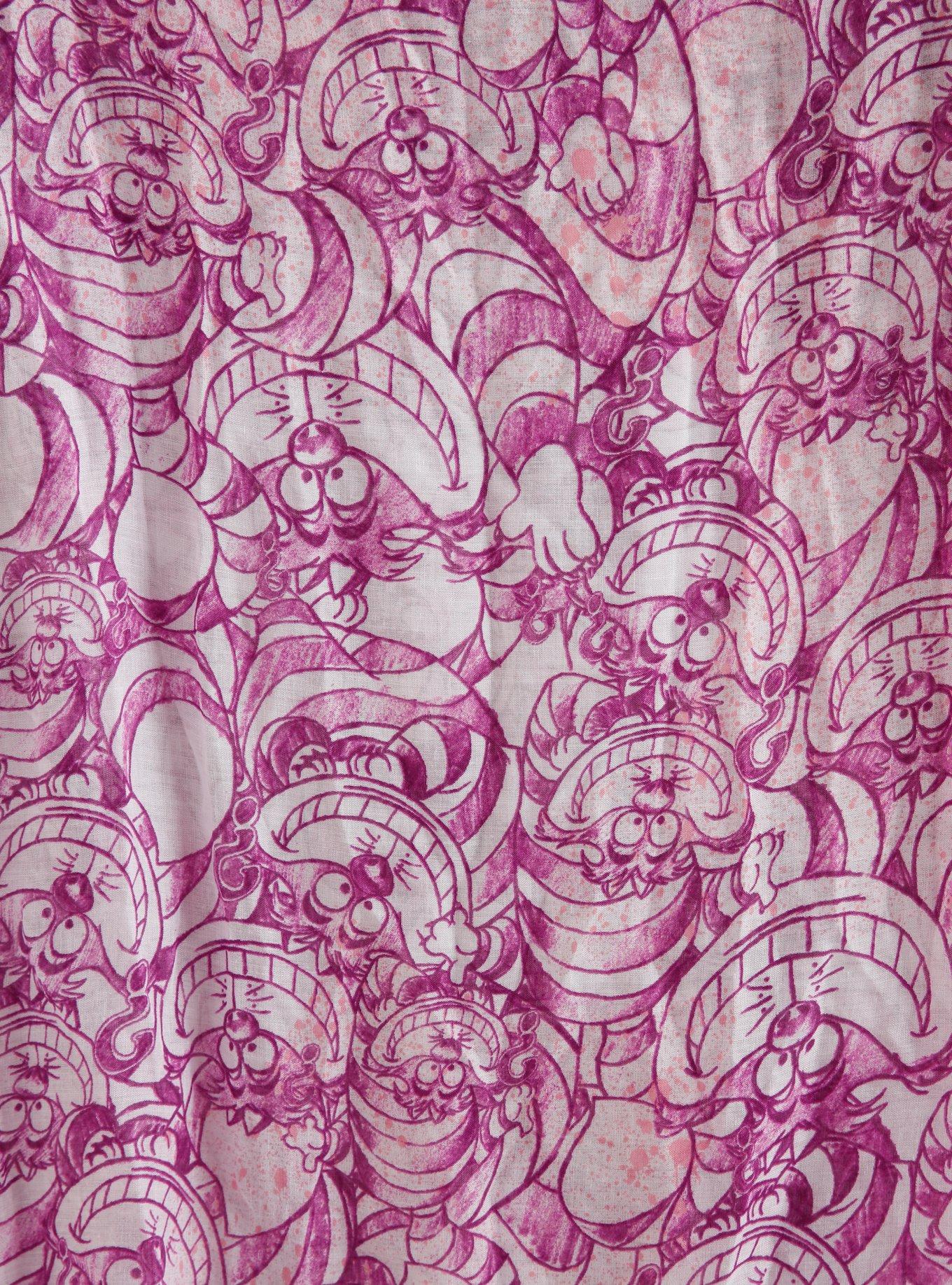 Disney Alice In Wonderland Cheshire Cat Print Oblong Scarf, , alternate