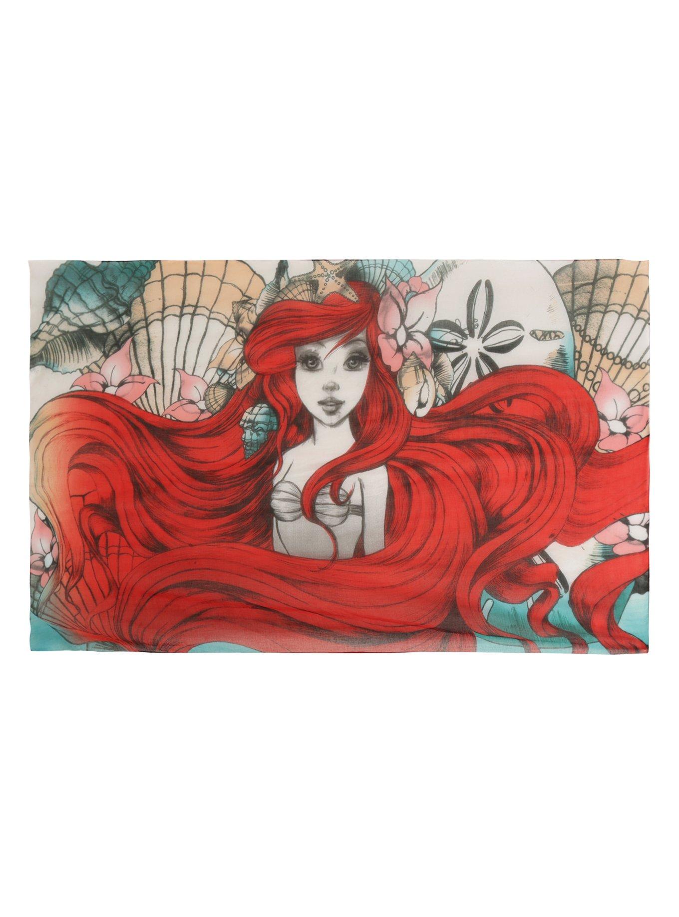 Disney The Little Mermaid Ariel Oblong Scarf, , alternate