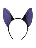 Black & Purple Cat Ear Headband, , alternate