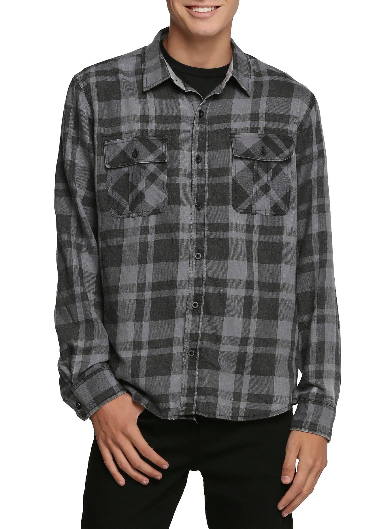XXX RUDE Anti-Social 13 Plaid Woven, CHARCOAL, alternate