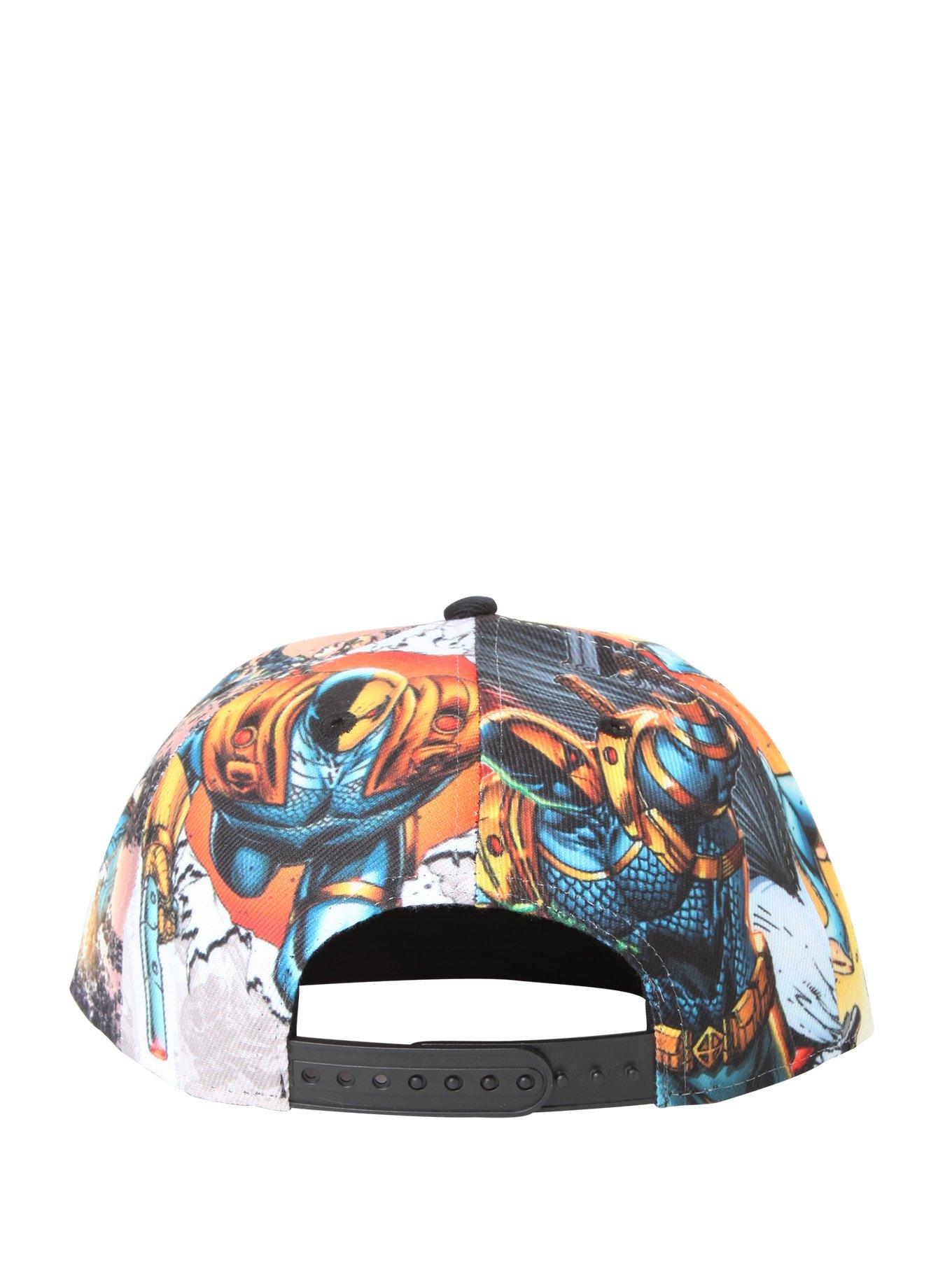 DC Comics Deathstroke Allover Sublimation Snapback Hat, , alternate