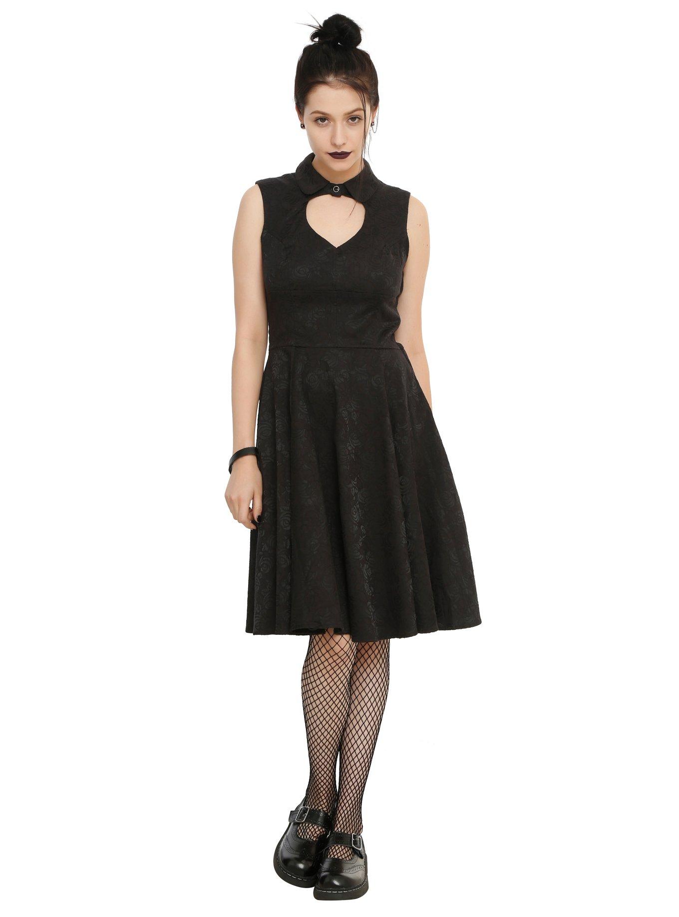 Black Rose Dress, BLACK, alternate
