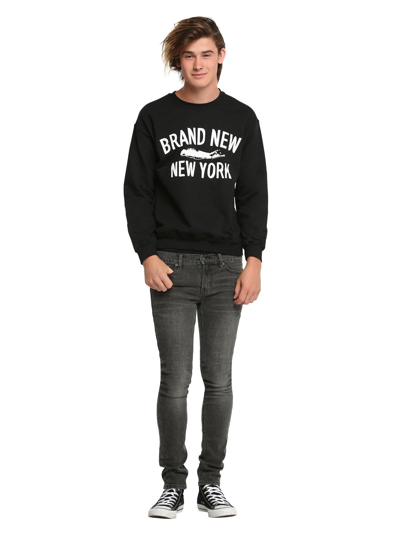 Brand New New York Crew Pullover, BLACK, alternate