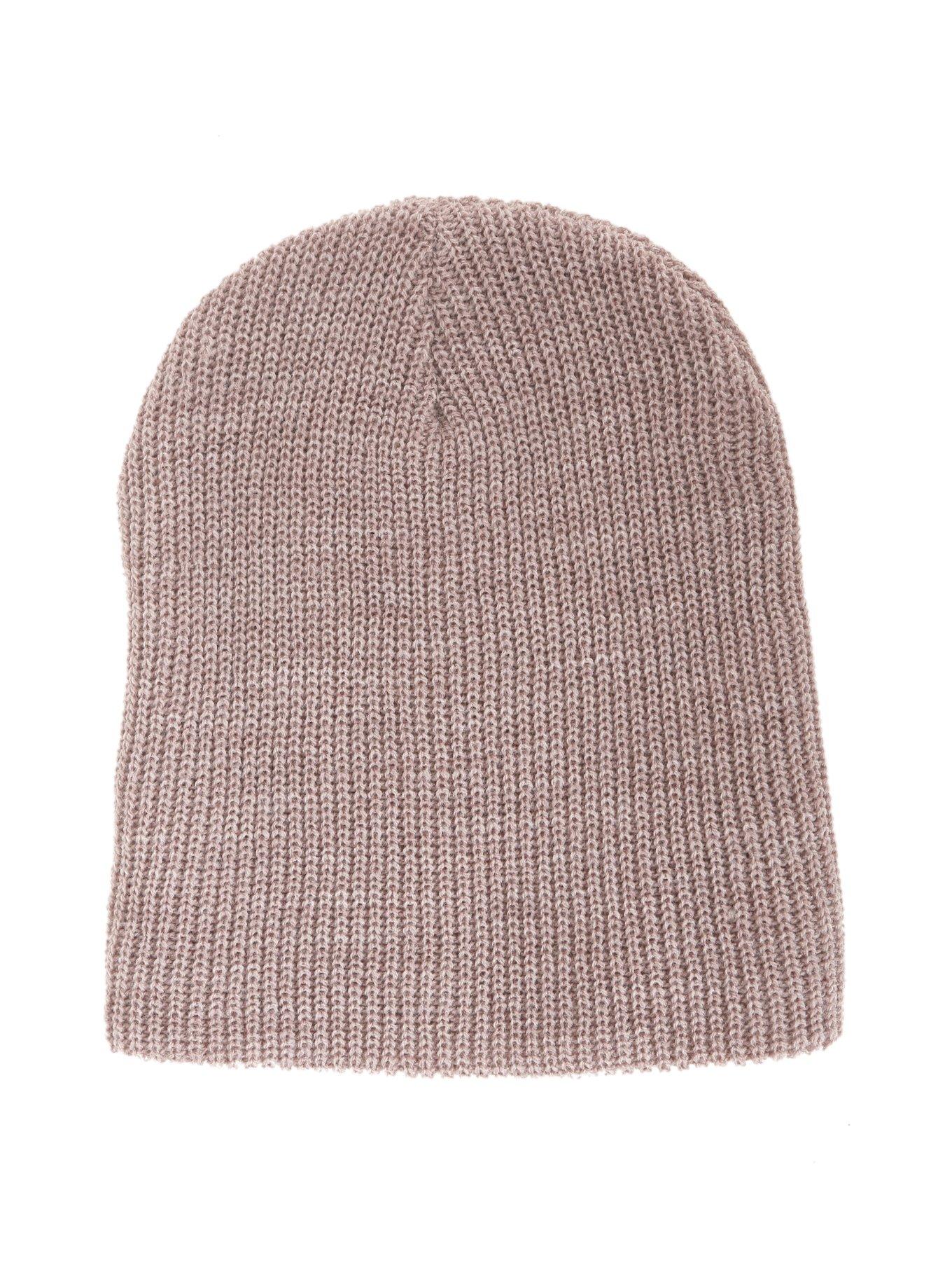 Taupe Heather Beanie, , alternate