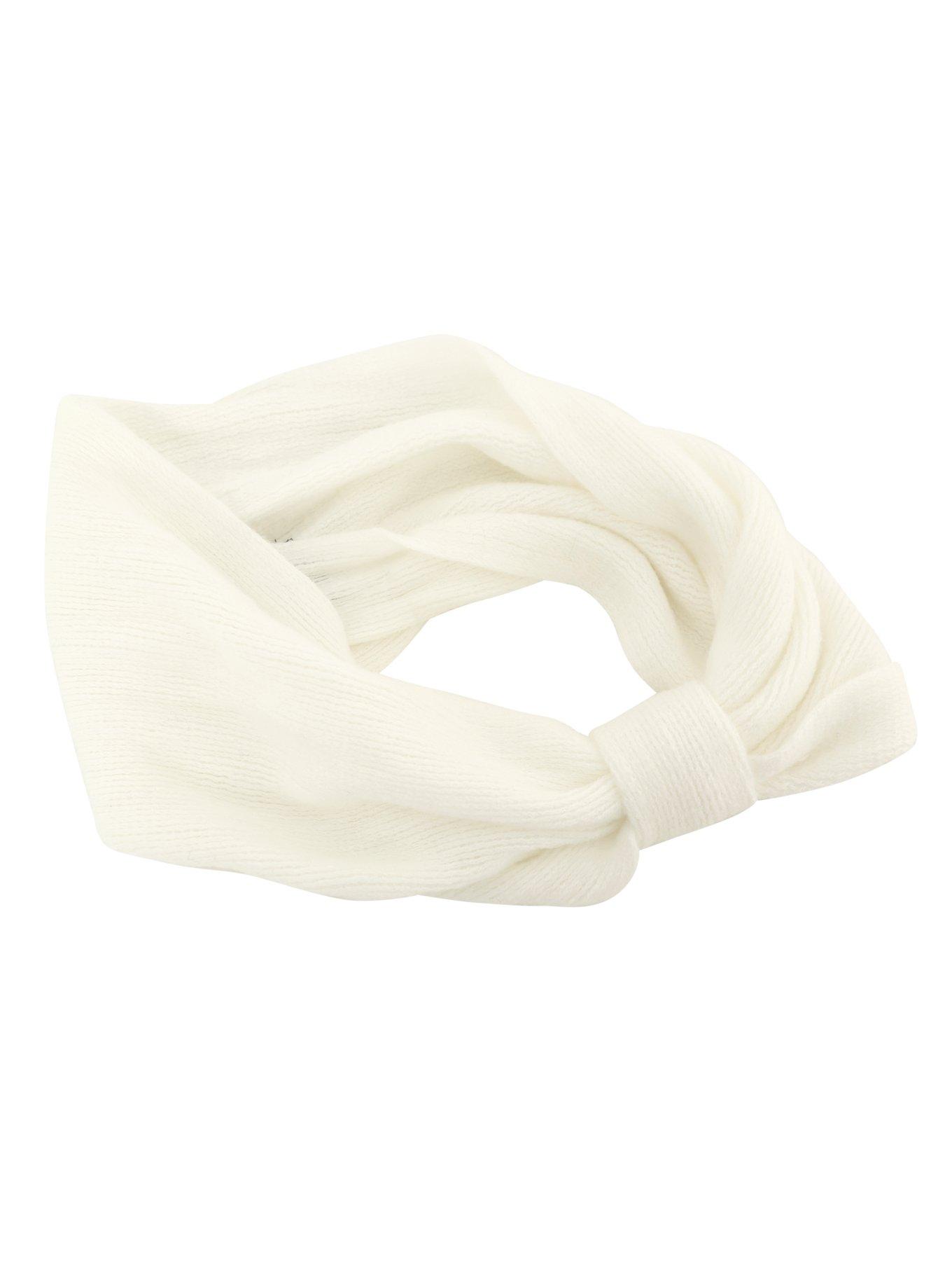Ivory Knit Knot Head Wrap, , alternate