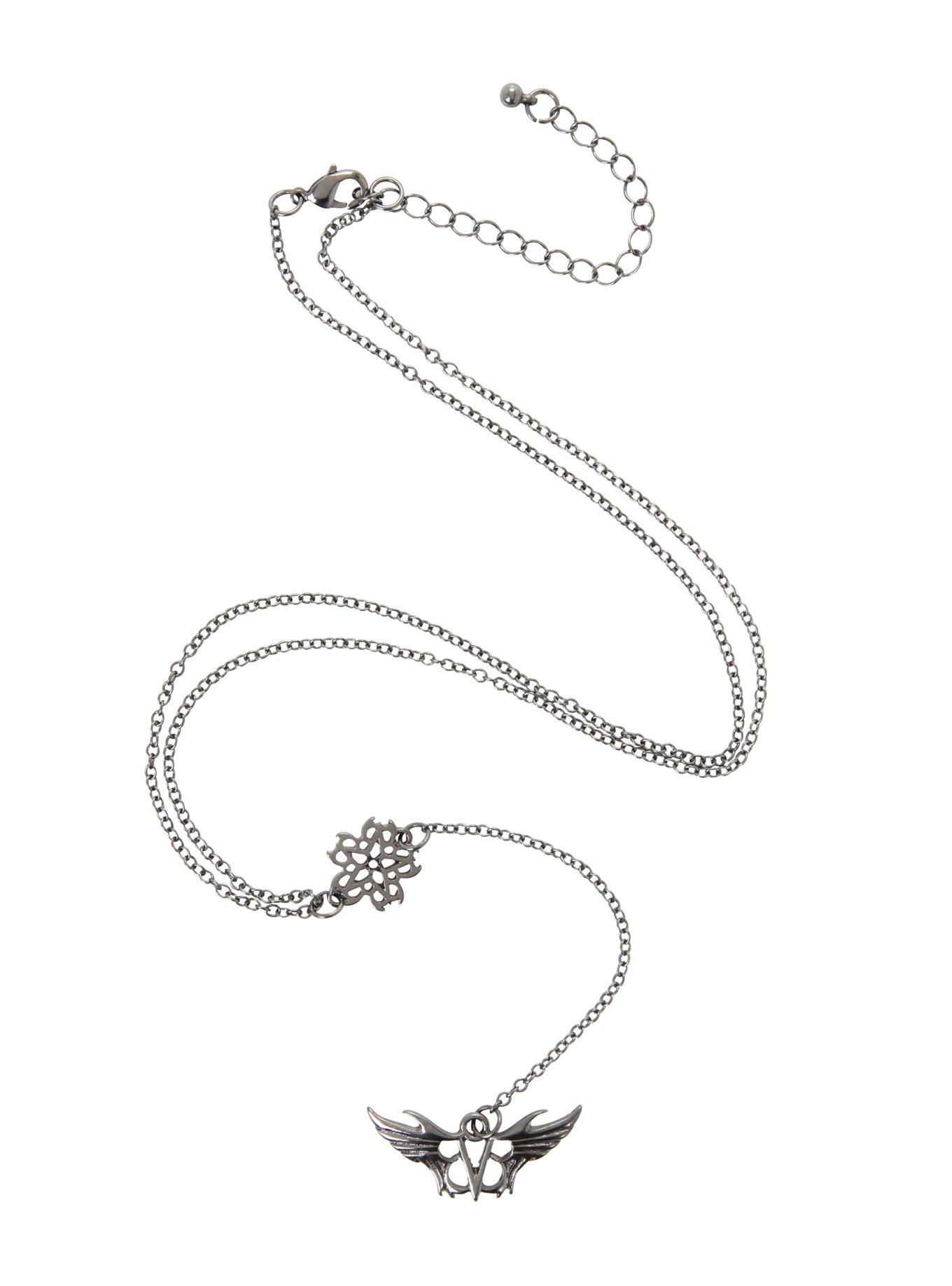 Black Veil Brides Logos Rosary Necklace, , alternate