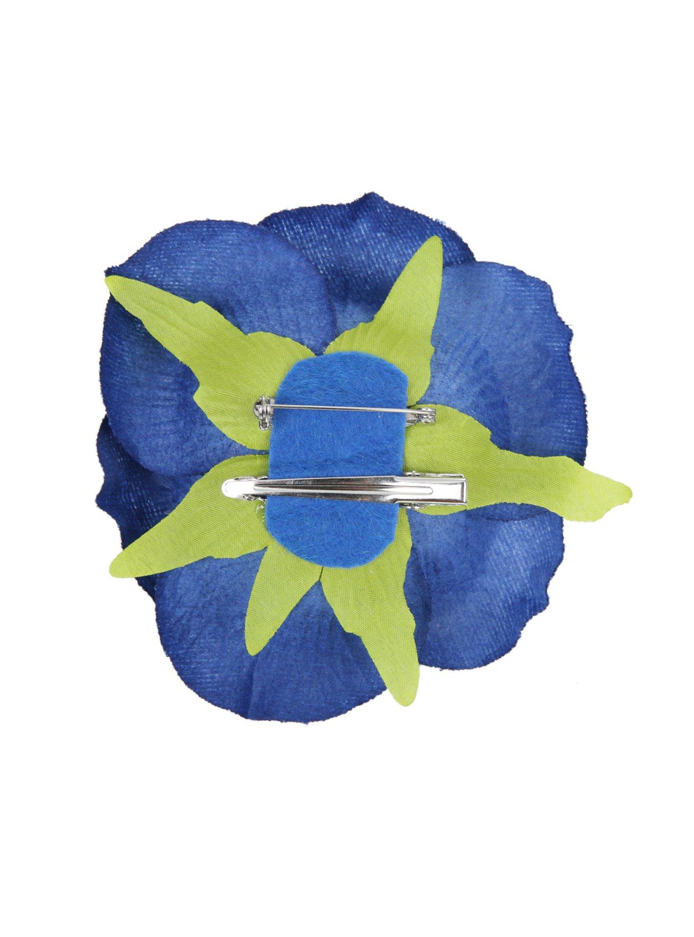 Blue Rose Soft Flower Hair Clip, , alternate