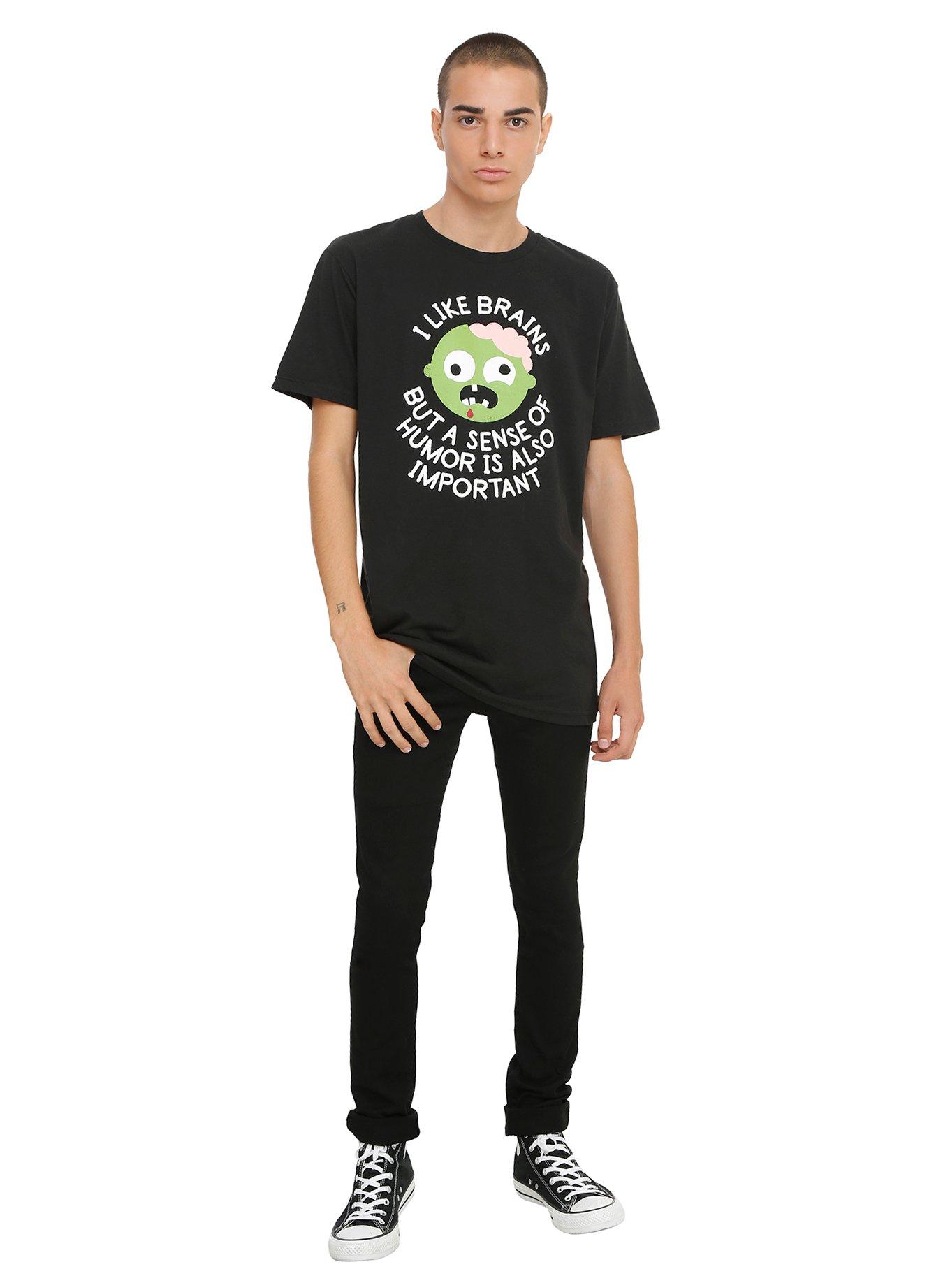 Zombie Sense Of Humor T-Shirt, BLACK, alternate