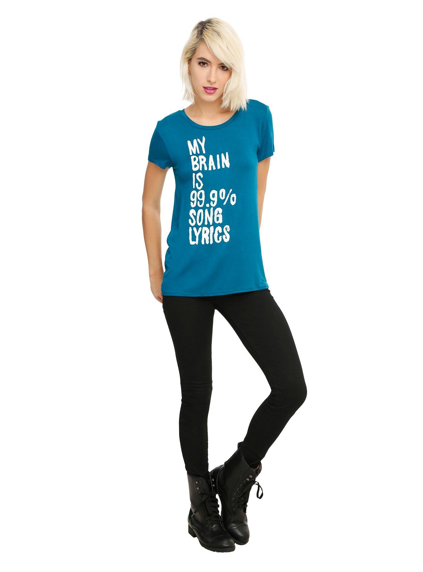 Brain Is Song Lyrics Girls T-Shirt, , alternate