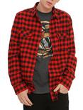 RUDE Music Is My Drug Red & Black Plaid Woven, , alternate
