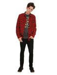 RUDE Music Is My Drug Red & Black Plaid Woven, , alternate