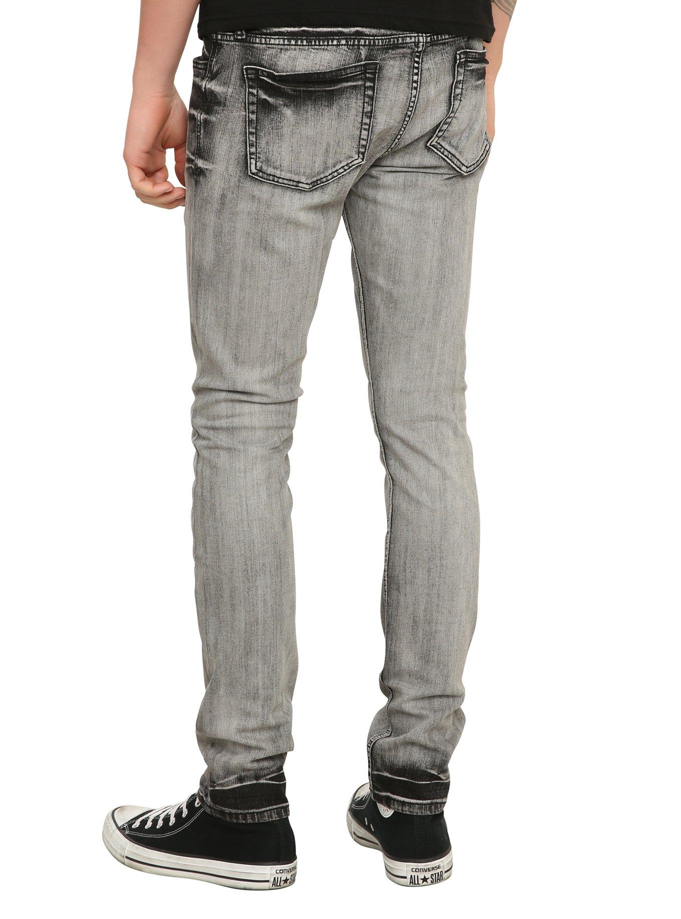 XXX RUDE Grey Smoke Super Skinny Jeans, , alternate