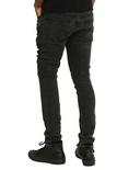 XXX RUDE Black Crinkle Wash Super Skinny Jeans, , alternate