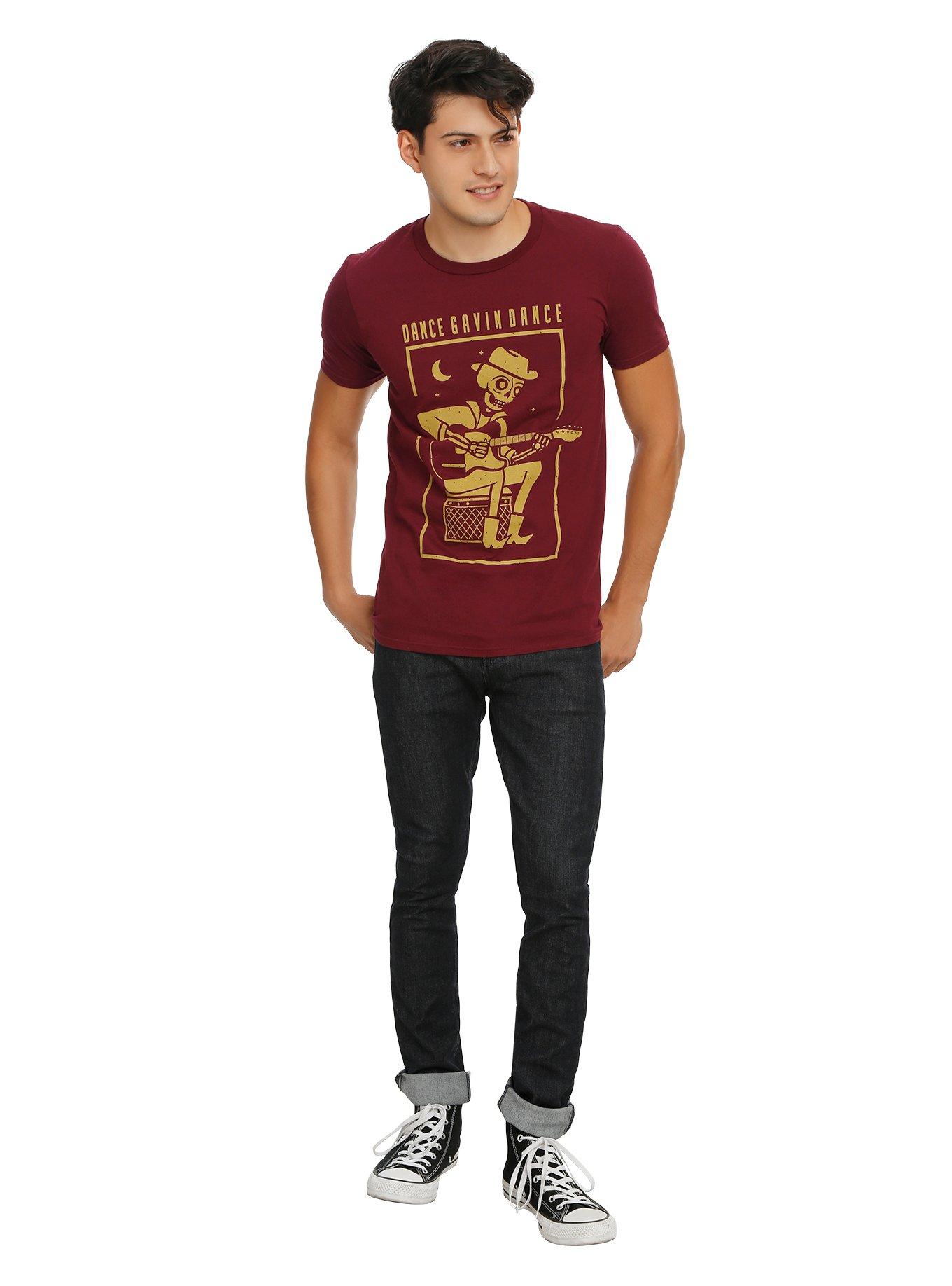 Dance Gavin Dance Skeleton Guitar T-Shirt, , alternate