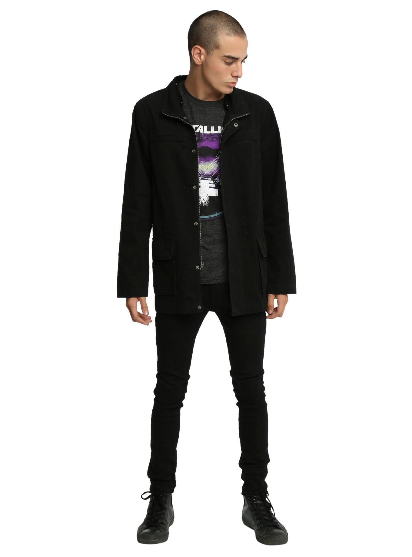 XXX RUDE Black Military Jacket, , alternate - view 3