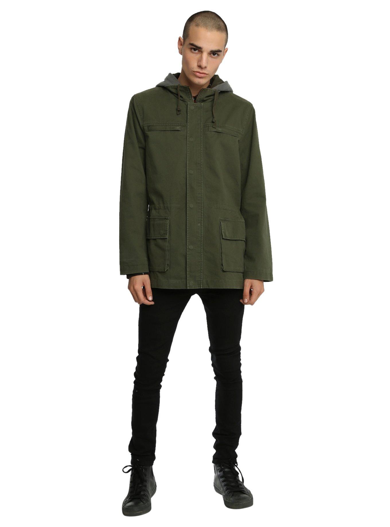 RUDE Olive Military Jacket, , alternate