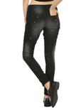 LOVEsick Black Paint Splatter Skinny Jeans, , alternate