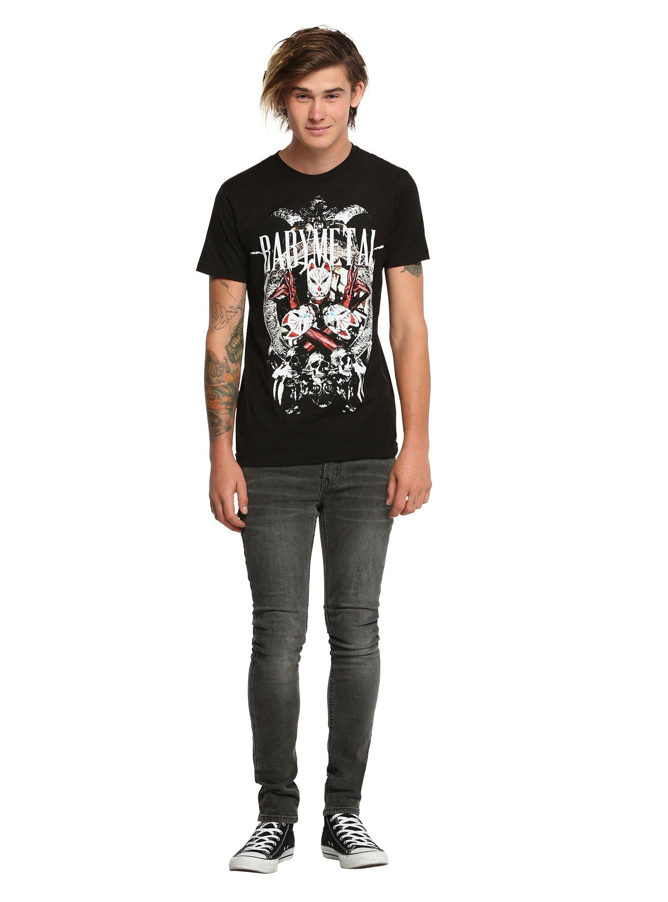Babymetal Fox Masks T-Shirt, BLACK, alternate