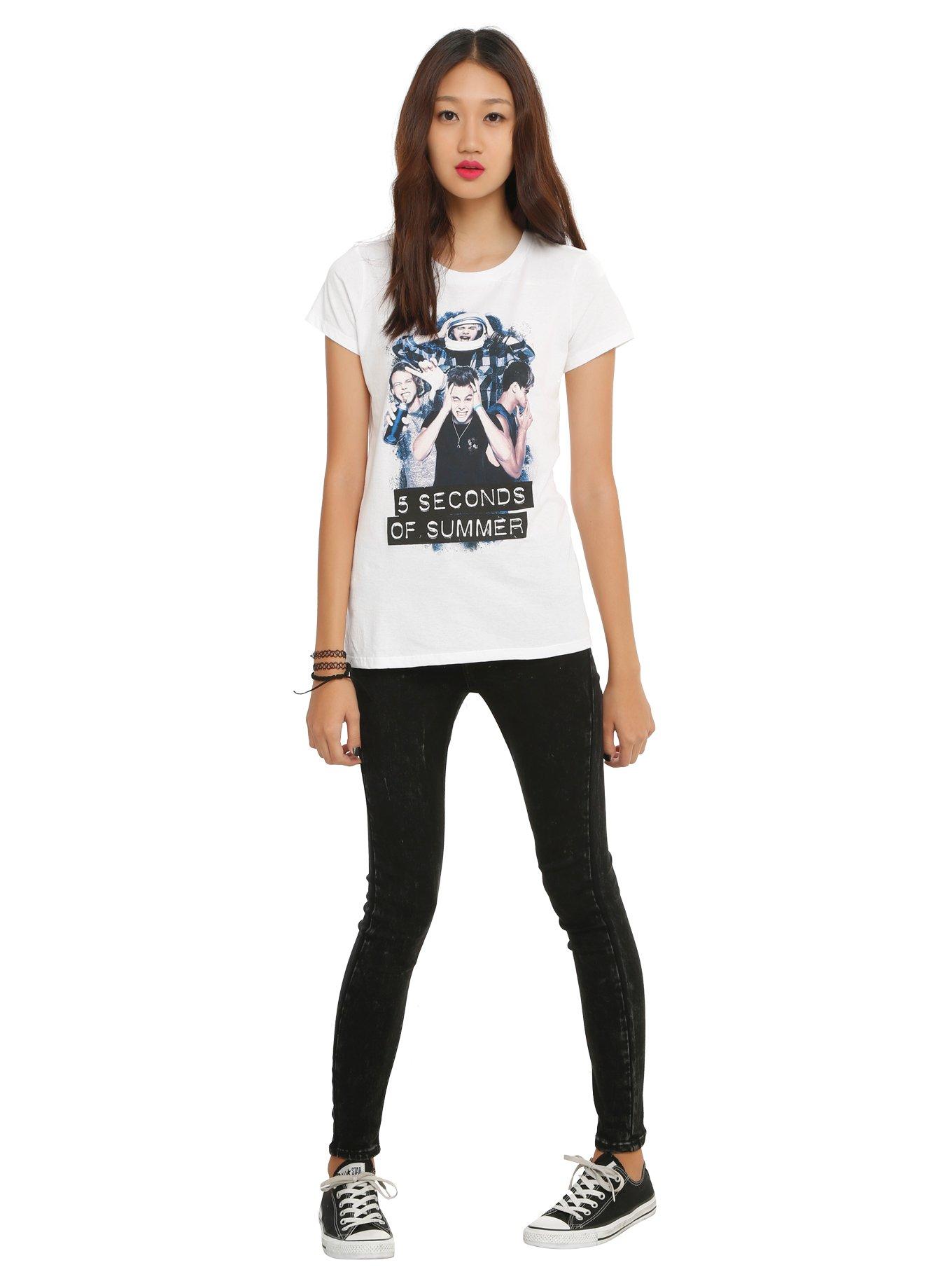 5 Seconds Of Summer Silly Photo Girls T-Shirt, , alternate - view 3