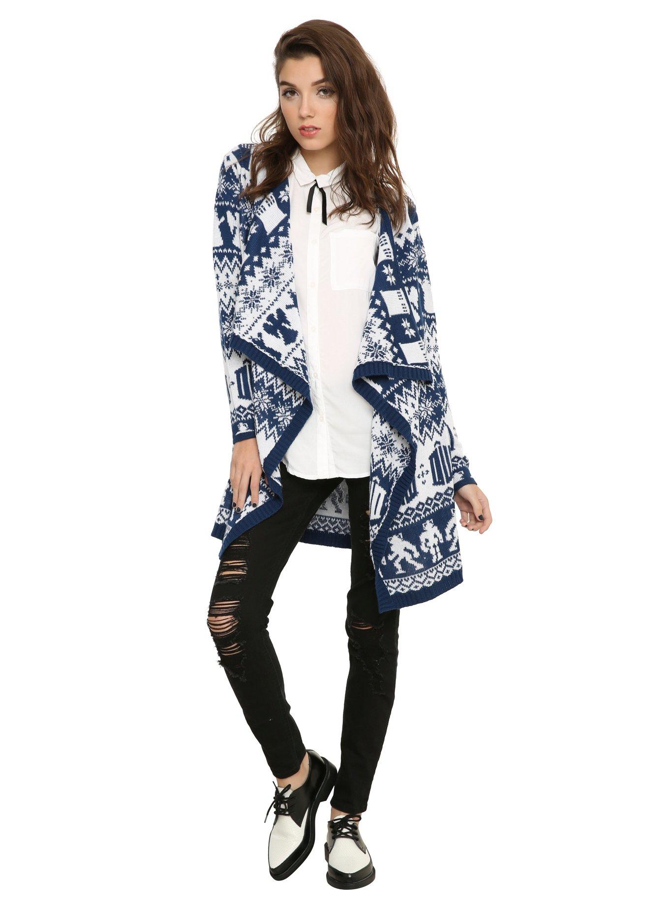 Doctor Who Fair Isle Girls Open Cardigan, , alternate