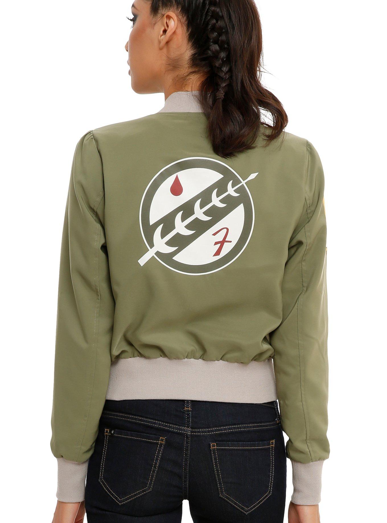 Her Universe Star Wars Boba Fett Girls Bomber Jacket, , alternate