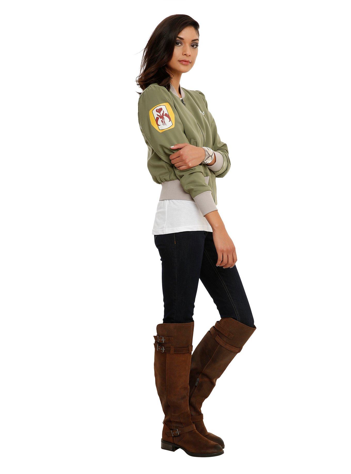 Her Universe Star Wars Boba Fett Girls Bomber Jacket, , alternate