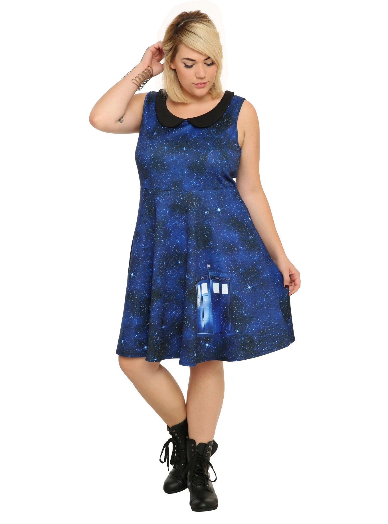 Doctor Who Galaxy Dress Plus Size, , alternate