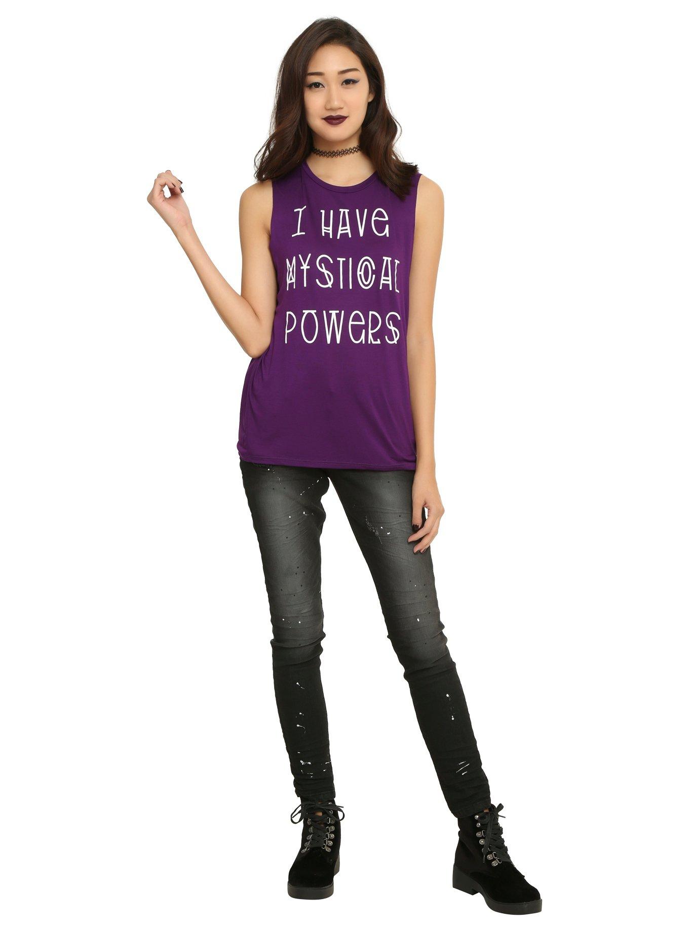 I Have Mystical Powers Girls Muscle Top, , alternate