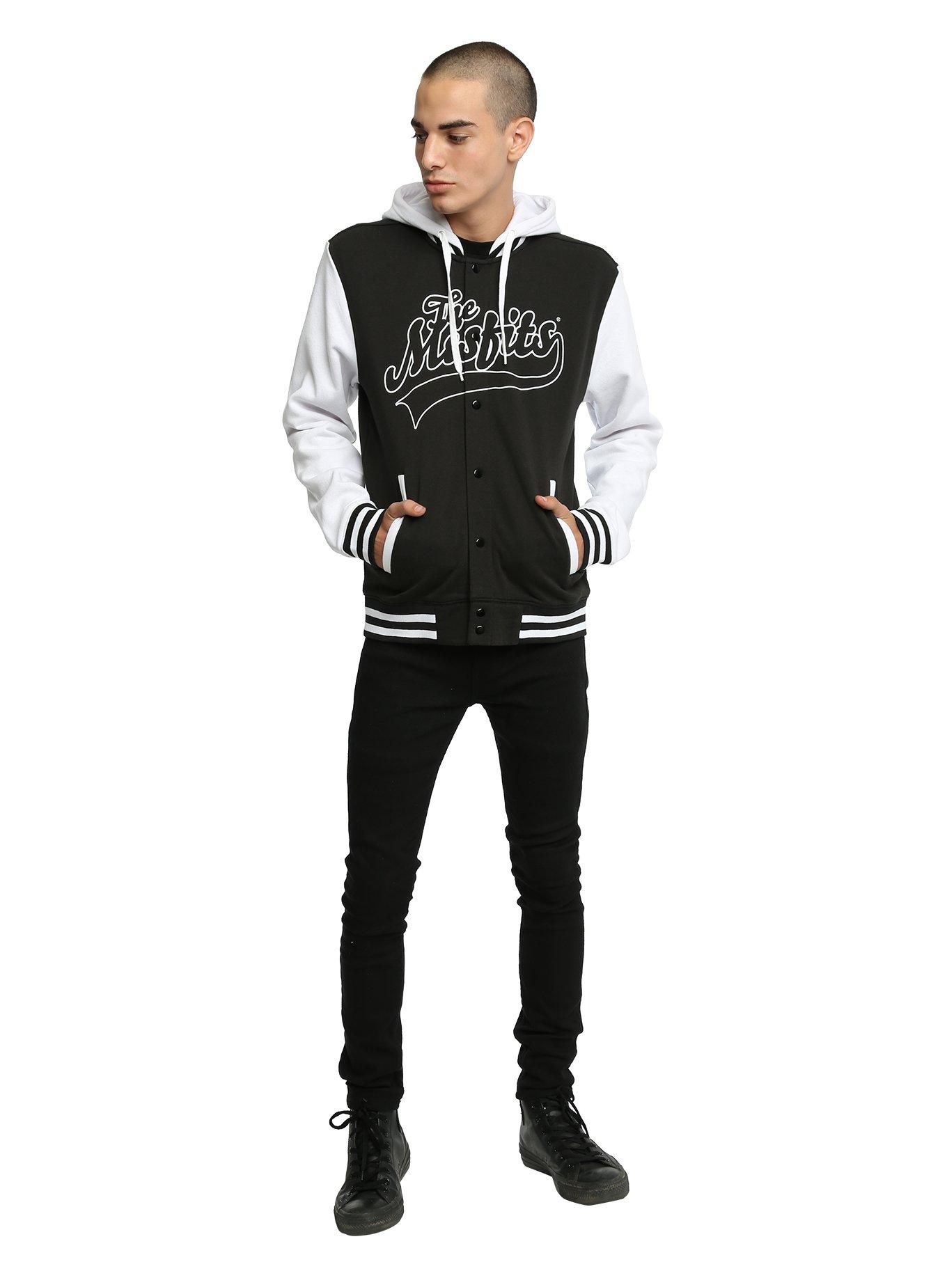 Misfits Fiend Skull Varsity Hoodie, , alternate