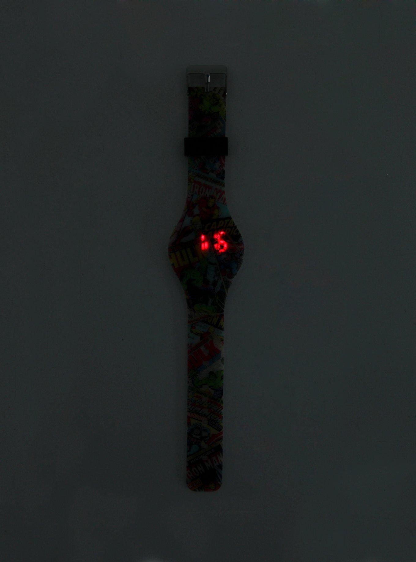 Marvel Comic Rubber LED Watch, , alternate