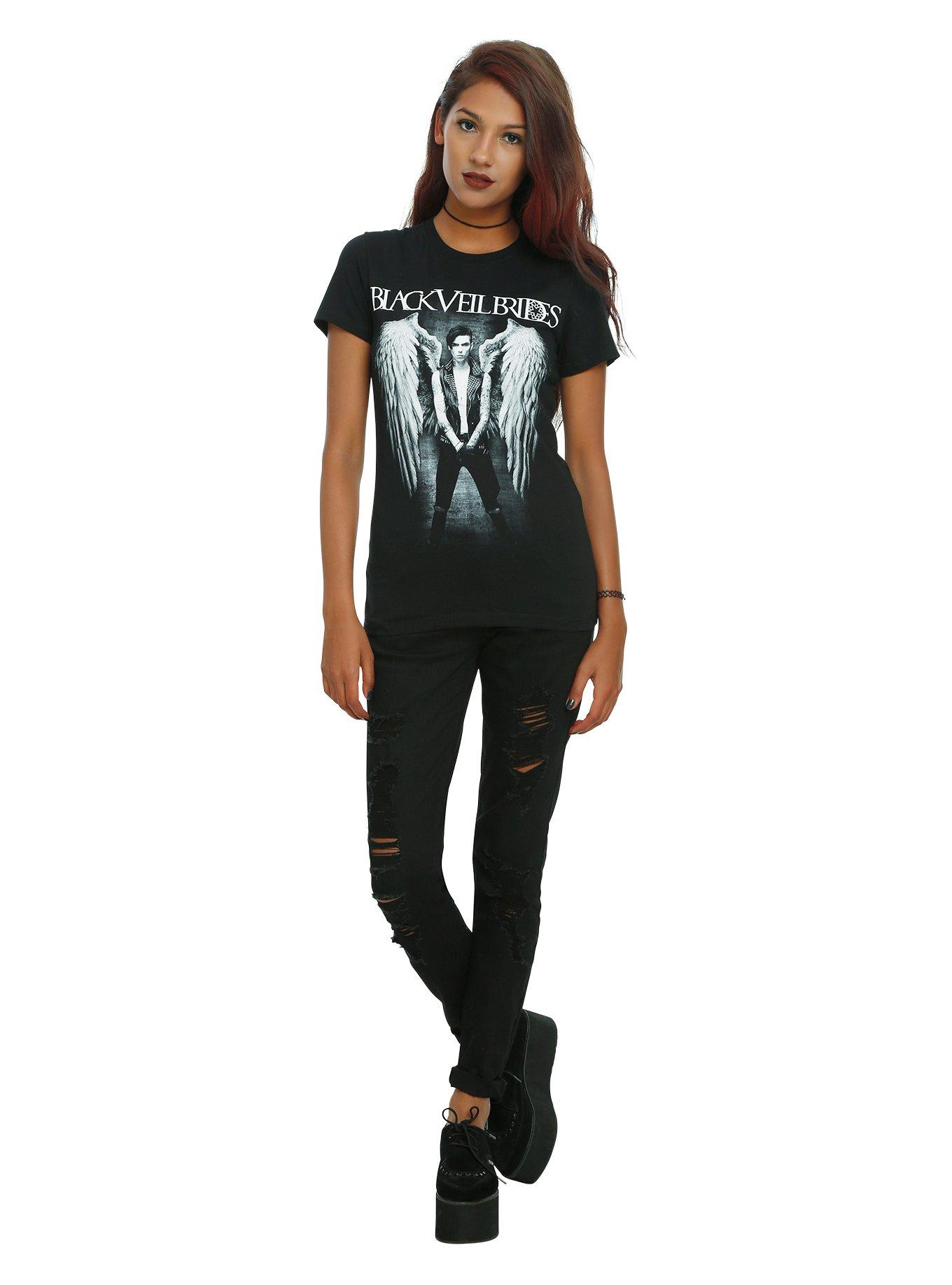 Black Veil Brides Andy Angel Girls T-Shirt, , alternate