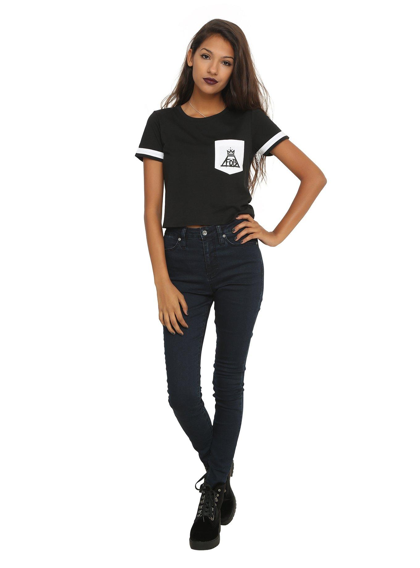 Fall Out Boy Pocket Crop Top, , alternate