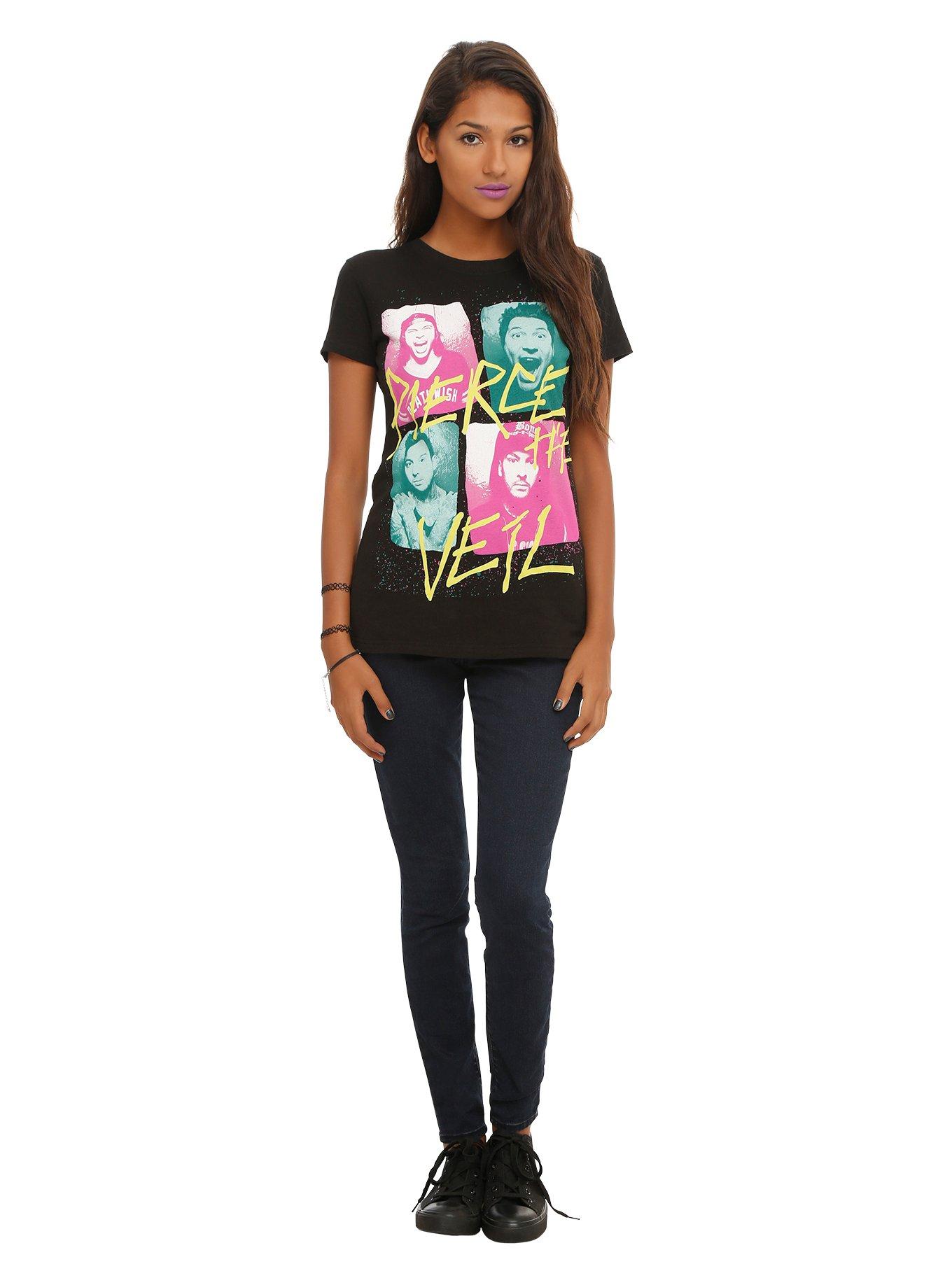Pierce The Veil Faces Girls T-Shirt, , alternate
