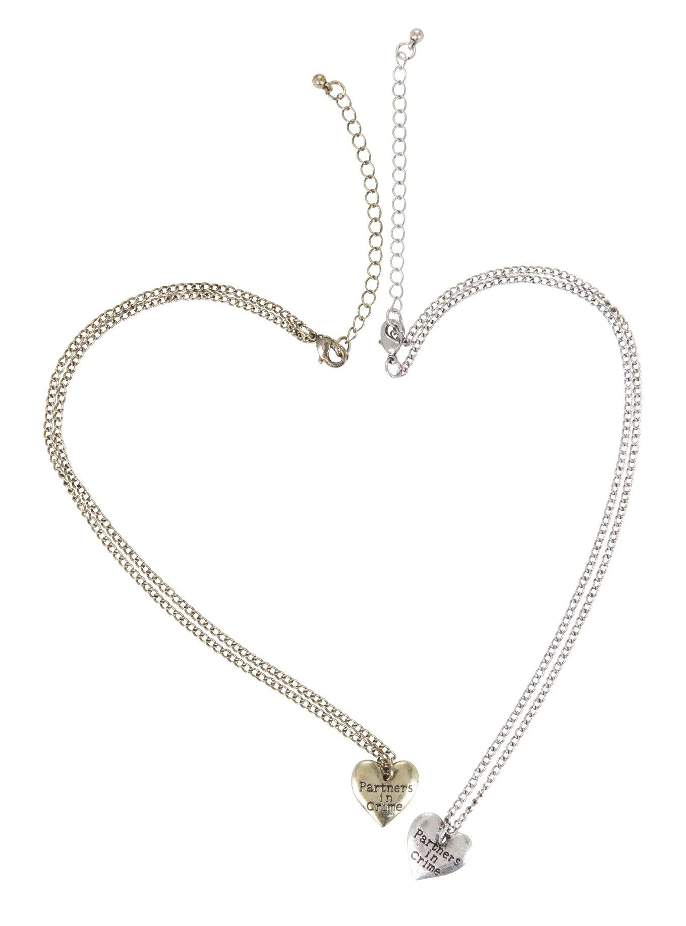 Partners In Crime Heart Best Friend Necklace Set, , alternate