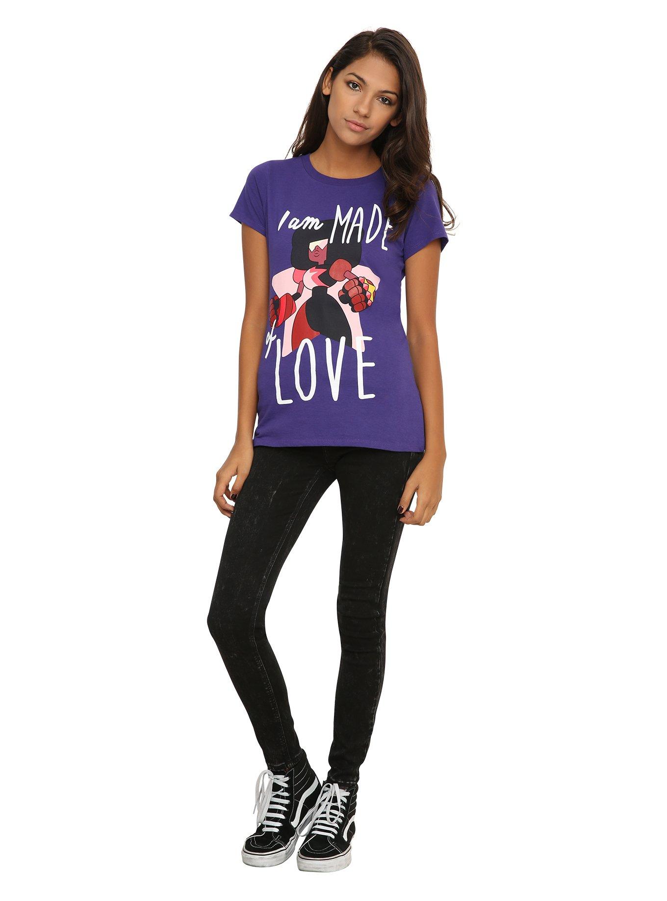 Steven Universe Garnet Made Of Love Girls T-Shirt, , alternate