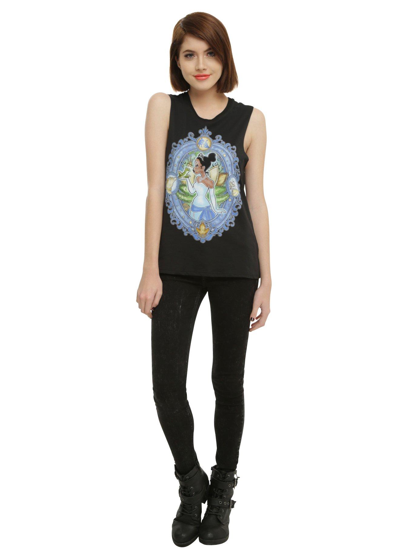 Disney The Princess And The Frog Tiana Stained Glass Girls Muscle Top, , alternate