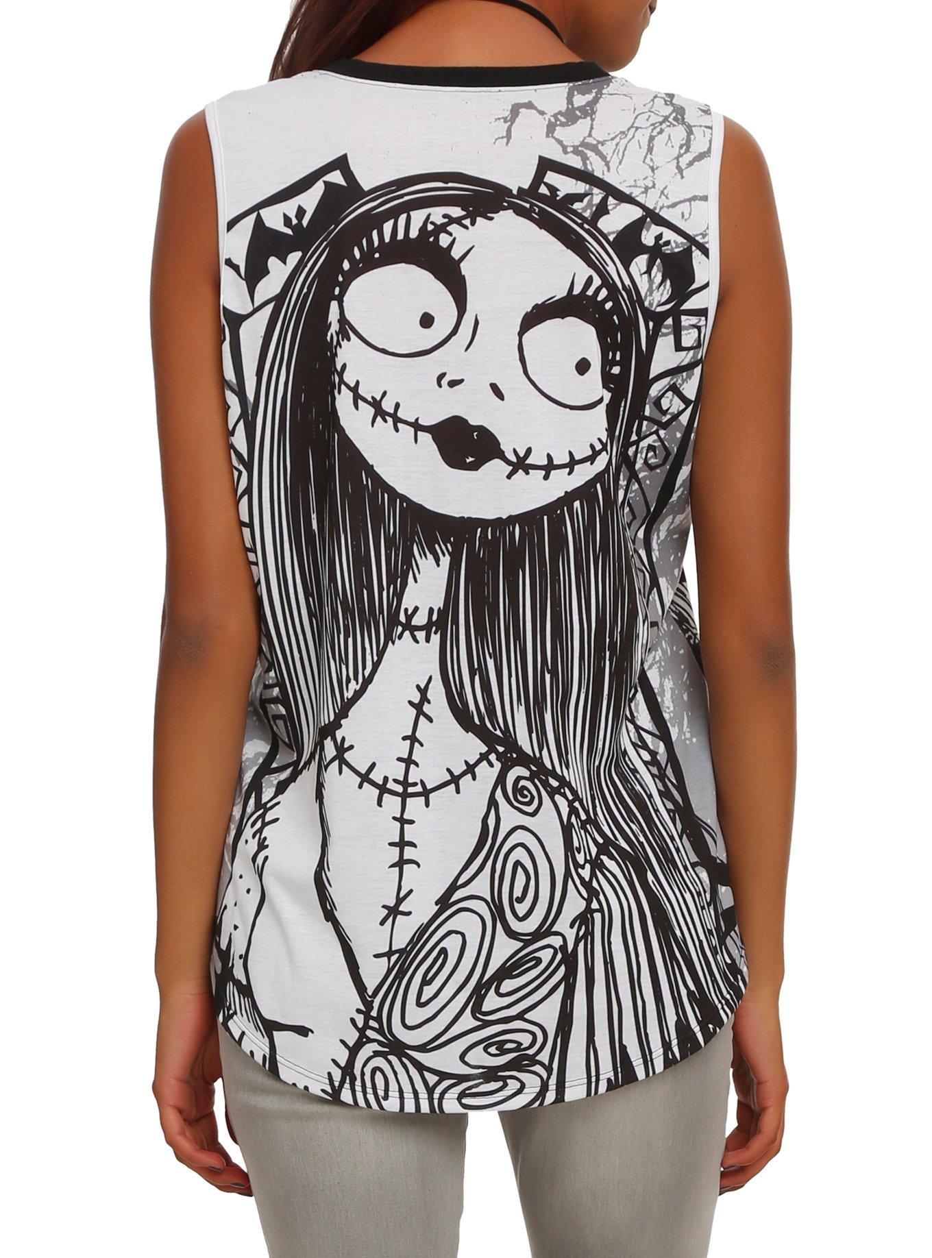 The Nightmare Before Christmas Jack & Sally Girls Muscle Top, MULTI, alternate