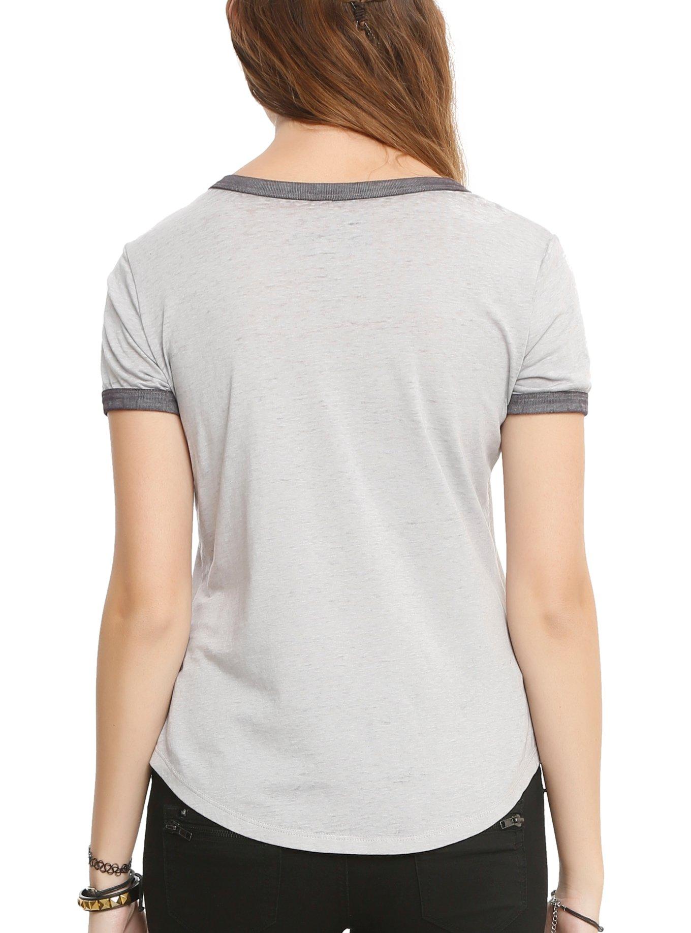 Disney Alice In Wonderland Frame Burnout Girls Ringer T-Shirt, , alternate