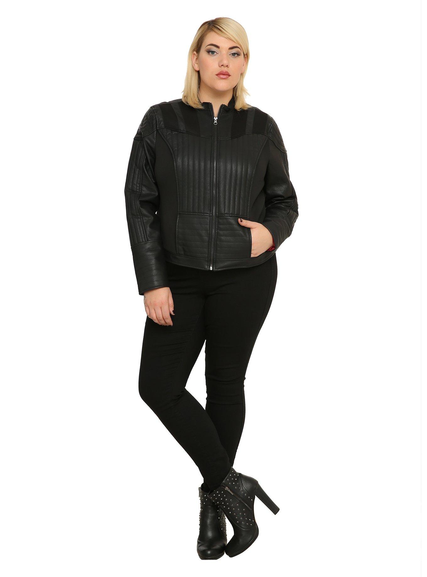 Star Wars Darth Vader Girls Faux Leather Jacket Plus Size, , alternate