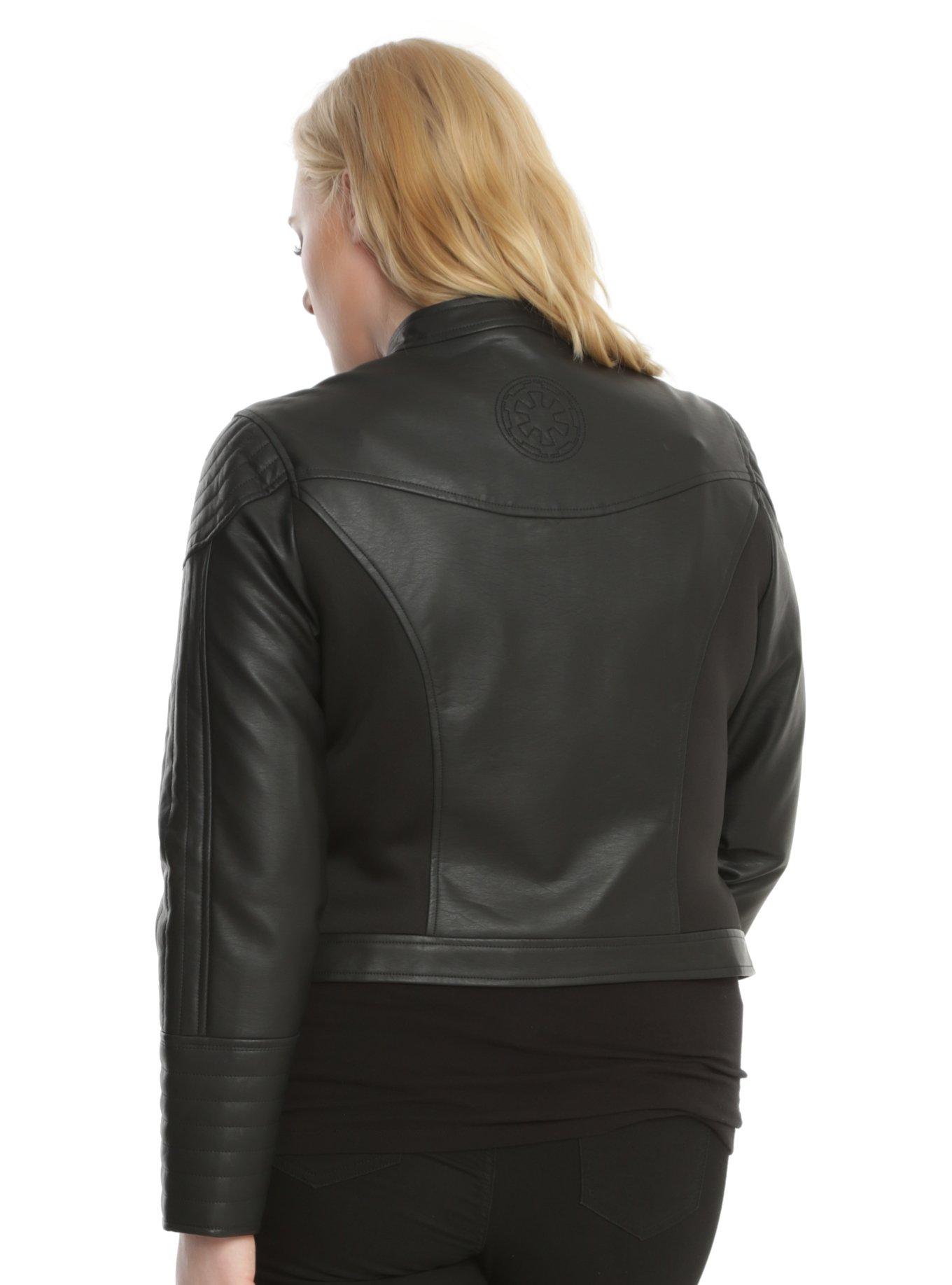 Her Universe Star Wars Darth Vader Girls Faux Leather Jacket Plus Size, , alternate