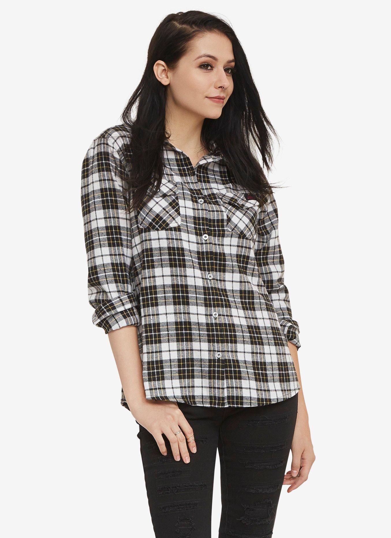 Bat Outta Hell Flannel Top, , alternate